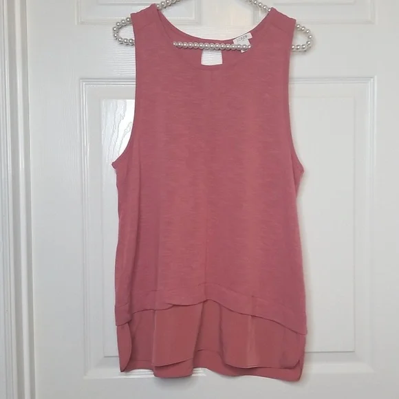 J. Crew Womens Mecrantile Flowy Sleevless Tank Top Dusty Rose Size Large - Picture 2 of 8